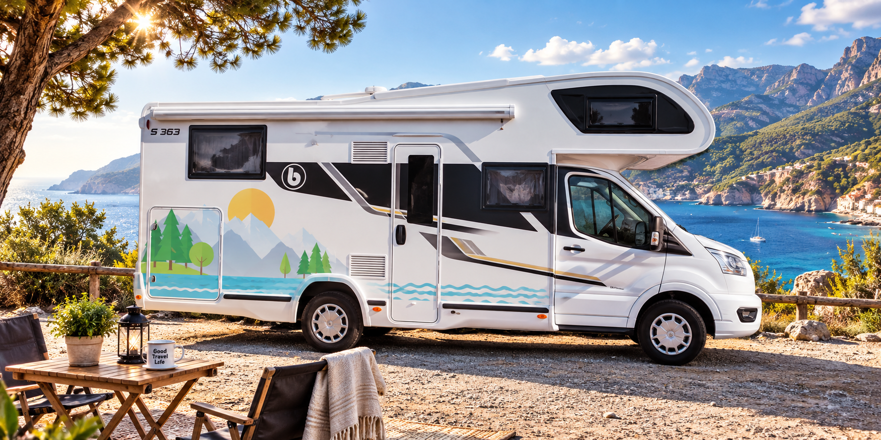Biały Benimar Sport 363 MY24 na podwoziu Ford Transit